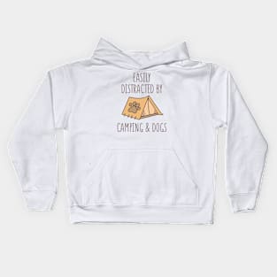 Camping And Dogs Kids Hoodie